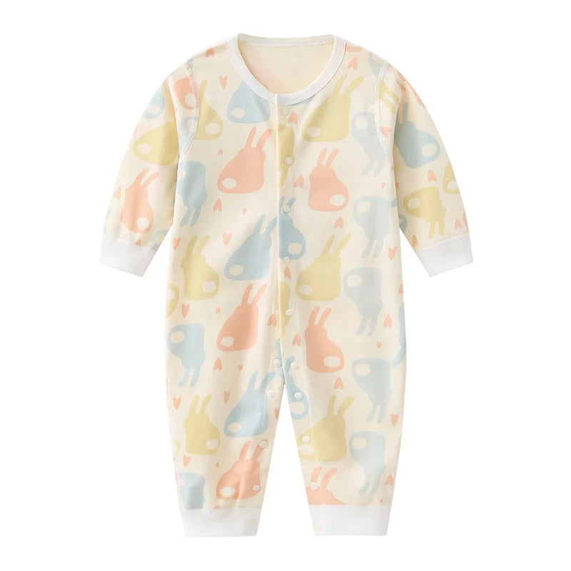 Unisex Cotton Baby Onesies Newborn 0-24M Boy Girl Boy Clothes Print Pajamas Romper Cartoon Long Sleeve Ropa Bebe