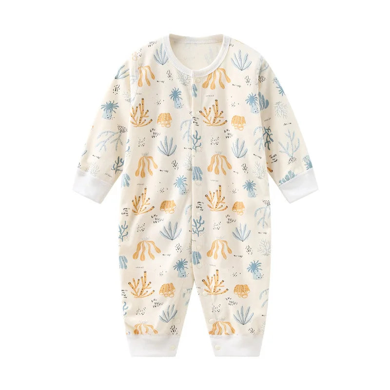 Unisex Cotton Baby Onesies Newborn 0-24M Boy Girl Boy Clothes Print Pajamas Romper Cartoon Long Sleeve Ropa Bebe