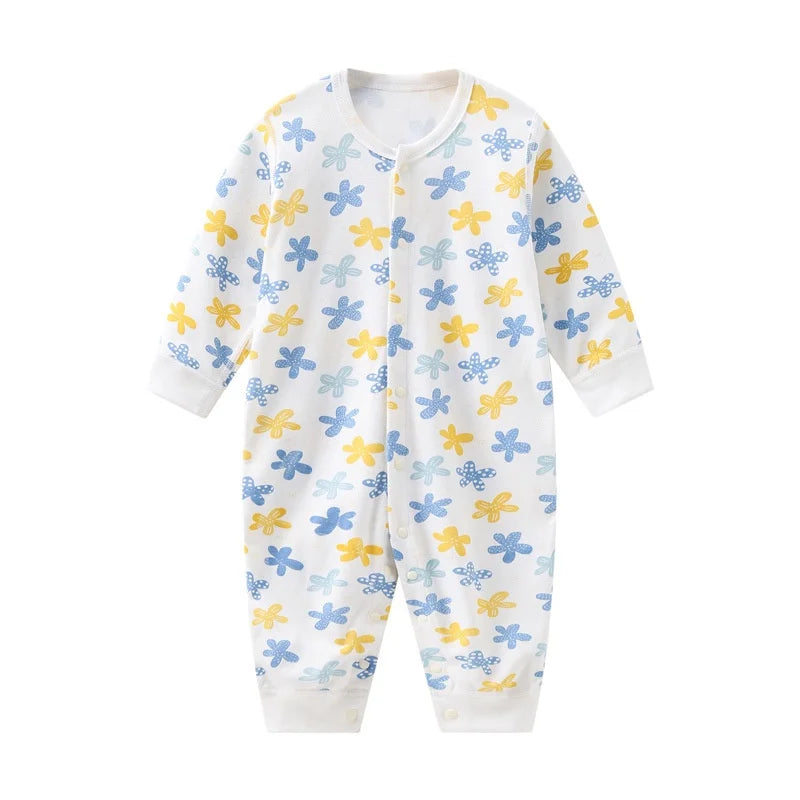 Unisex Cotton Baby Onesies Newborn 0-24M Boy Girl Boy Clothes Print Pajamas Romper Cartoon Long Sleeve Ropa Bebe