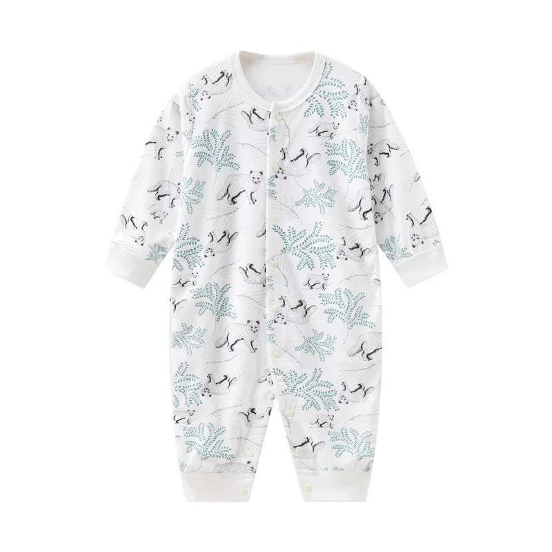 Unisex Cotton Baby Onesies Newborn 0-24M Boy Girl Boy Clothes Print Pajamas Romper Cartoon Long Sleeve Ropa Bebe