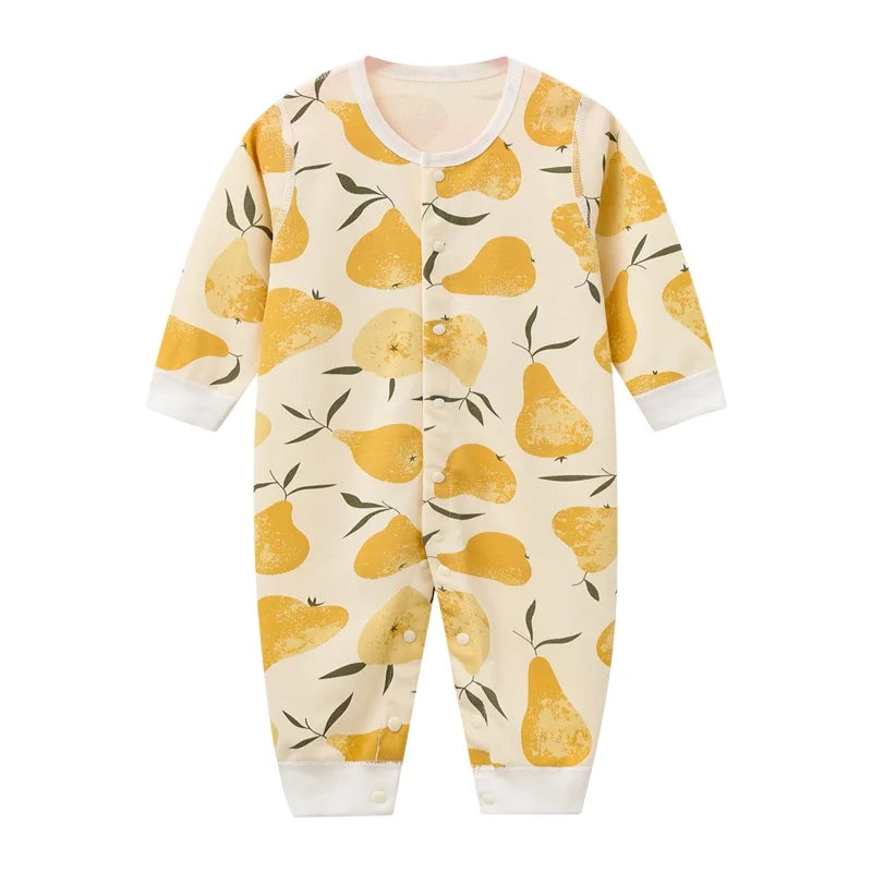 Unisex Cotton Baby Onesies Newborn 0-24M Boy Girl Boy Clothes Print Pajamas Romper Cartoon Long Sleeve Ropa Bebe