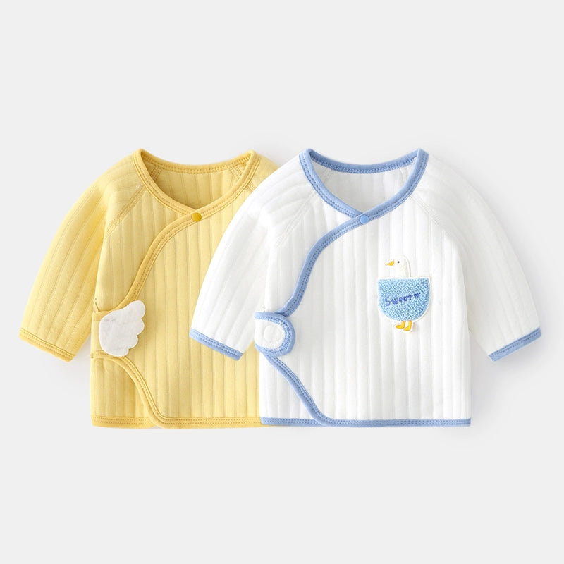 2 Pieces Newborn Pure Cotton Boneless Gown Winter Coat