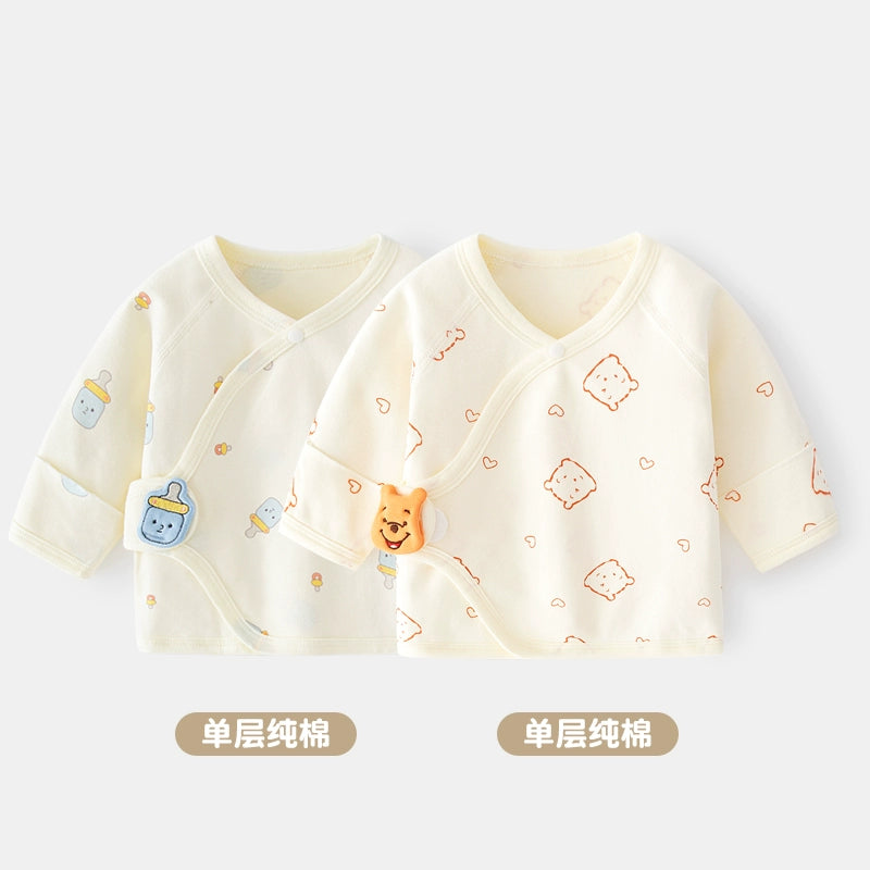 2 Pieces Newborn Pure Cotton Boneless Gown Winter Coat