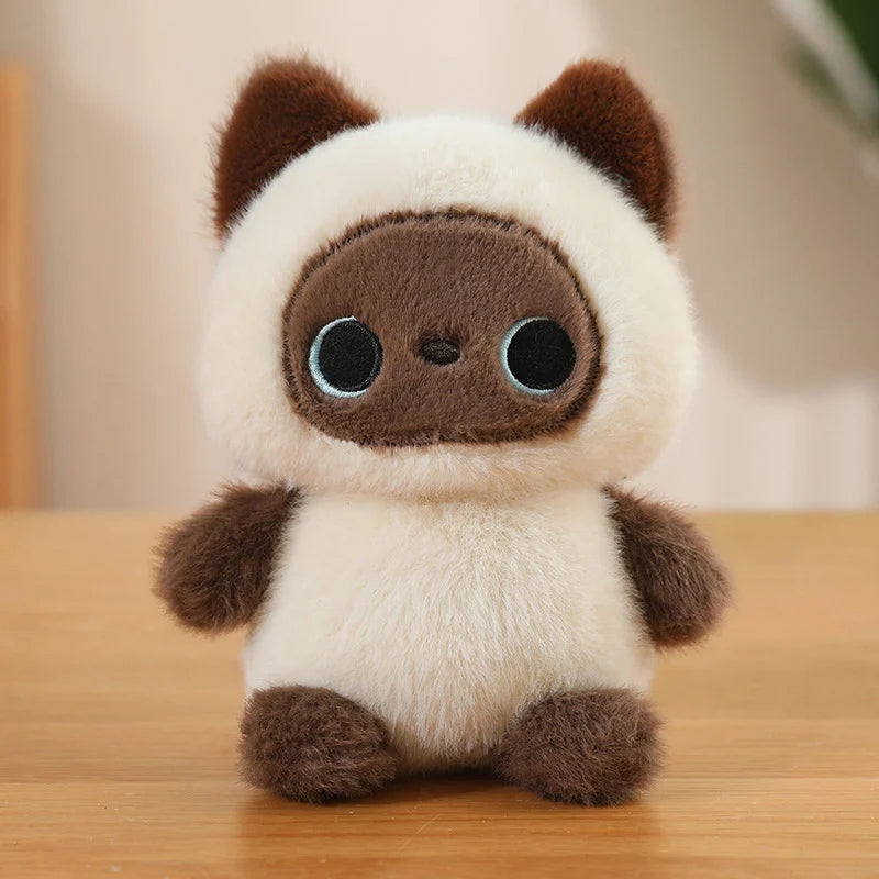 Cute Sitting Animals Red Panda Fox Sloth Cat Soft Plush Dolls Stuffed Capybara Pig Plushie Baby Toys Gifts For Children