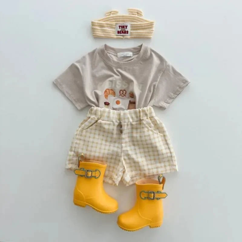 Summer Infant Kids T-Shirts Fruit Print Boys Girls Cotton T-shirt Children Outfits Top Clothes for Toddler Baby Breathable Tees