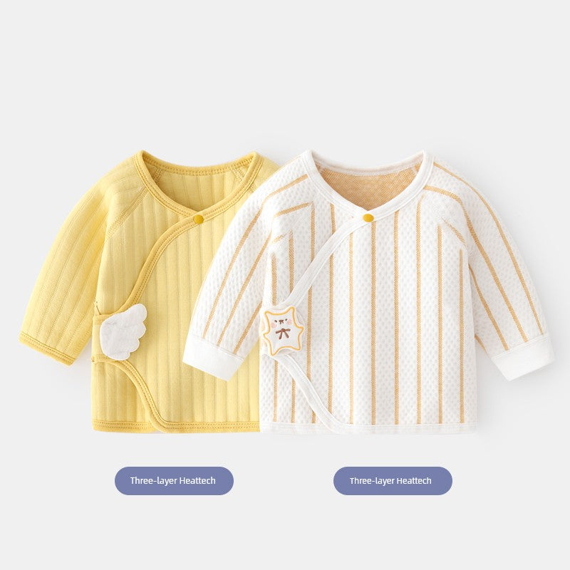2 Pieces Newborn Pure Cotton Boneless Gown Winter Coat