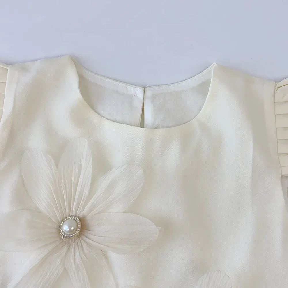 Bear Leader 2-7 Years Summer New 3D Flower Vest Dress Girl's Princess Dresses Baby Kids Clothing Wedding Party Elegent Clothes