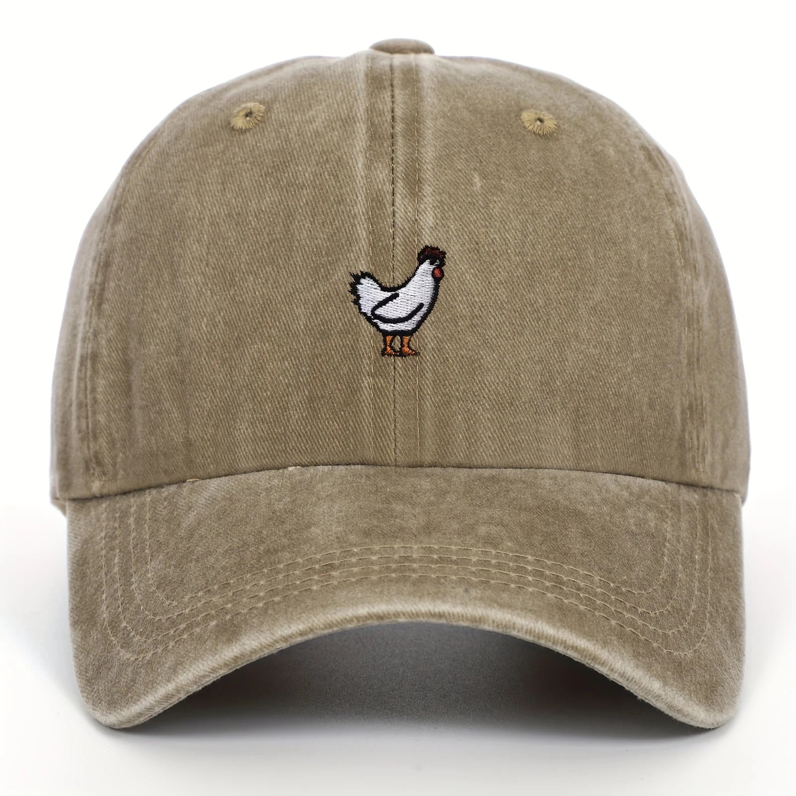Trendy and Versatile Chicken Patterned Embroidered Baseball Cap Multifunctional Adjustable Dad Hat Men and Women Outdoor Sun hat