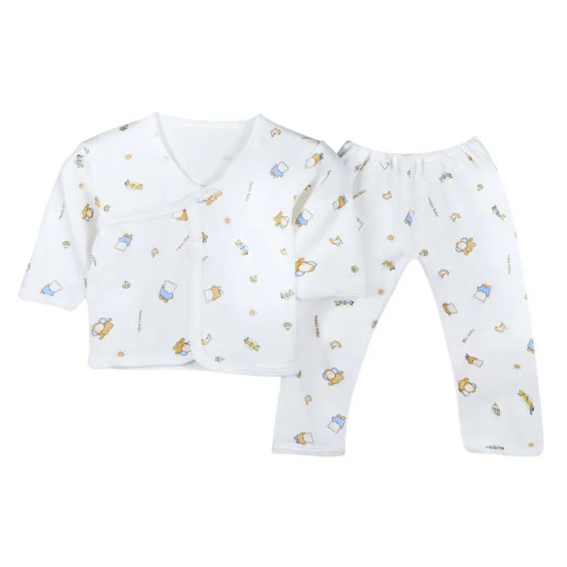 Children'S Clothing Baby Wool Hedgehog Newborn Set Pure Cotton Five 0-3M Baby Clothes Spring Autumn Pure Cotton Underwear Set