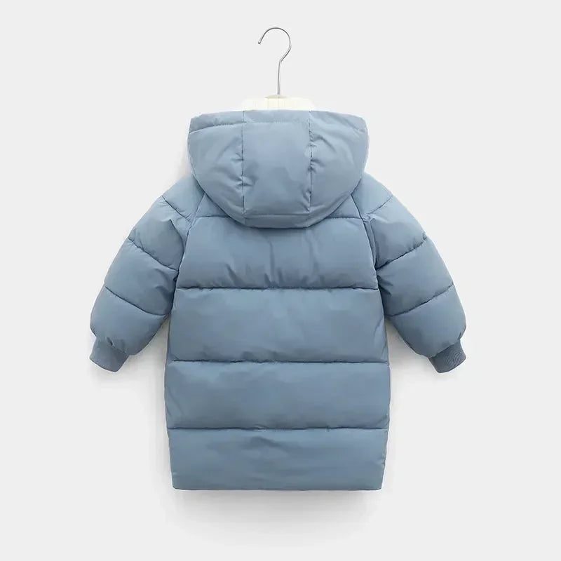 Children Down Outerwear Winter Kids Clothes Boys Girls Cotton-Padded Parka Coats Thicken Warm Long Jackets