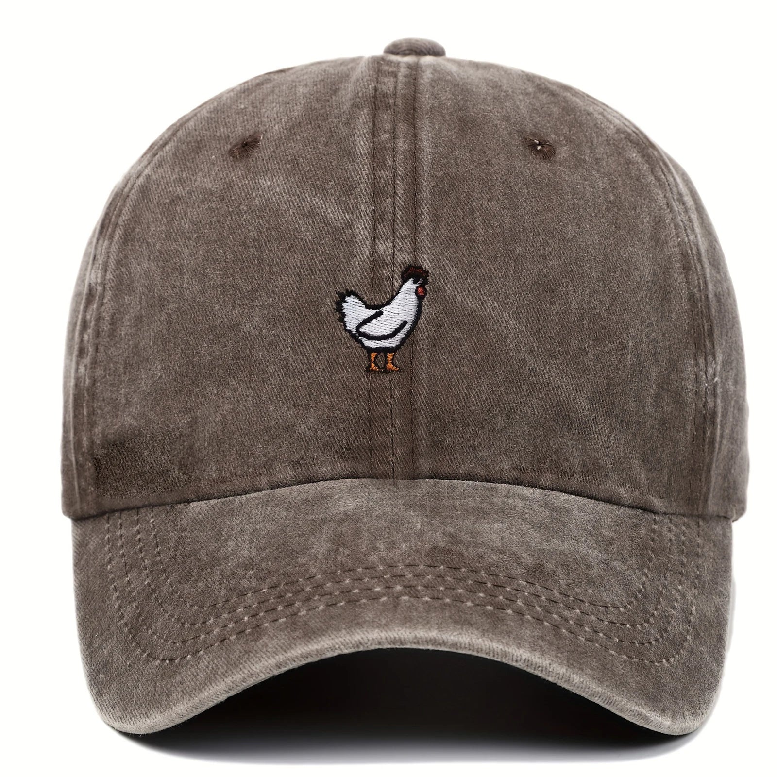 Trendy and Versatile Chicken Patterned Embroidered Baseball Cap Multifunctional Adjustable Dad Hat Men and Women Outdoor Sun hat