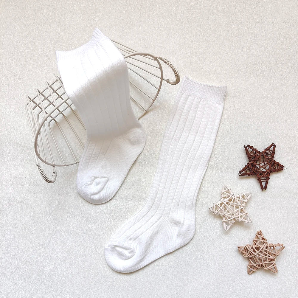 New Children's Sock Stripe Boys And Girls Knee High Socks Cotton Breathable Baby Long Tube Socken Kids School Uniform Socks 0-7Y