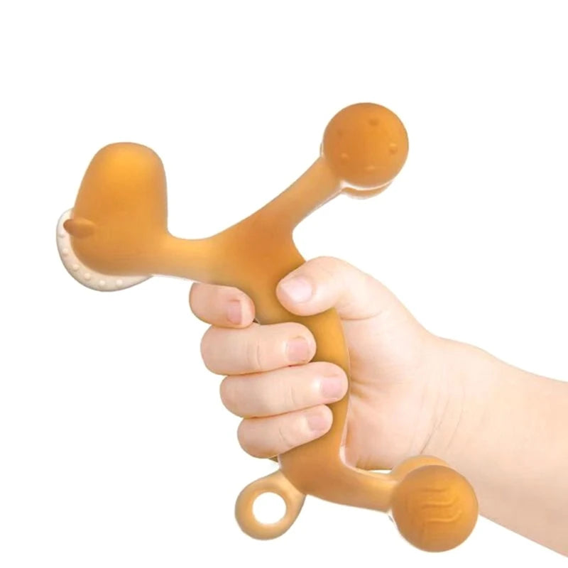 Silicone Baby Teether BPA Free Liquid Silicone Baby Chewing Toys Cartoon Shape Newborn Rodent Handhold Molar Teether Baby Stuff