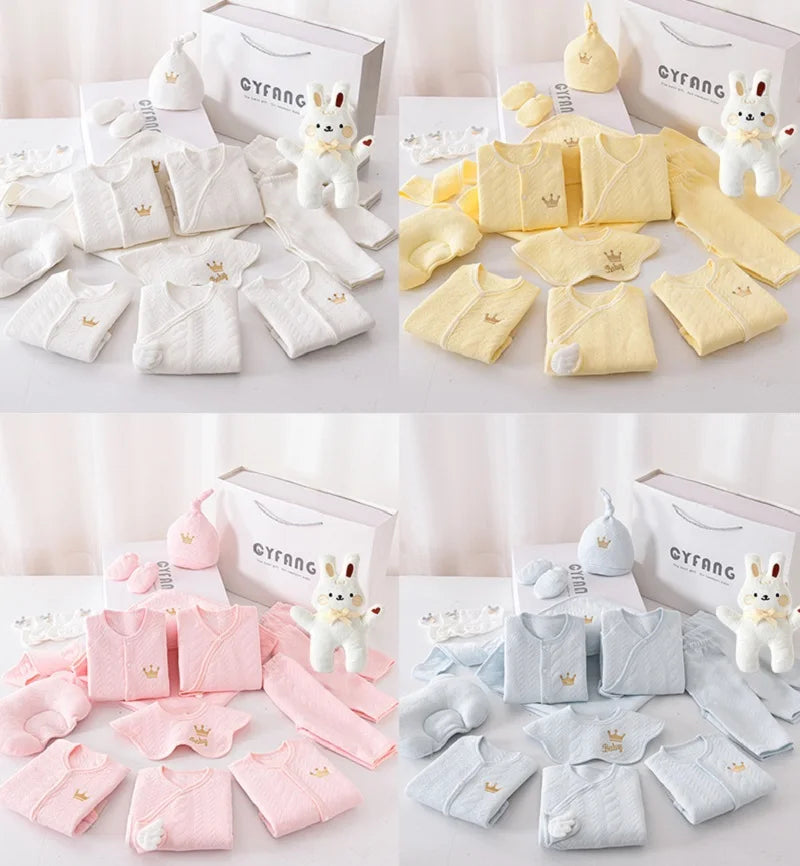 15/20 Pieces Newborn Baby Boys Clothes Sets 100% Cotton Toddler Girls Costume Outfits Infant Baby Gift Sets For a 0-6 Months