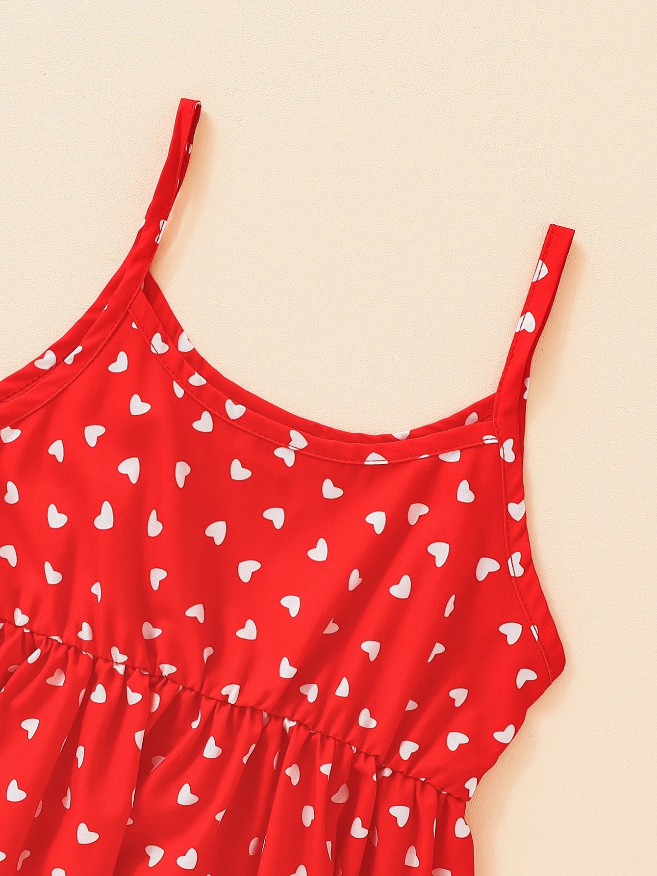 Summer Clothing Love Dress Casual Fashion Print Cute Girl Suspender Dress
