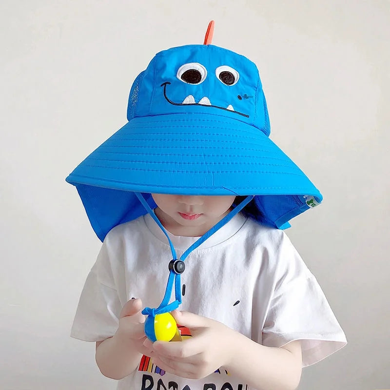 Children's Sunscreen Hat Baby Sun Hat Beach Hat UV Protection Summer Thin Breathable Large Brim Fisherman Hat