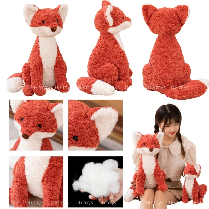 28/40 Soft Sit Fox Plush Toy Stuffed Red Foxes Baby Girl Cuddly Plushie for Kids Birthday gift Xmas Present for Her Boy