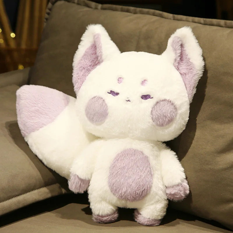 Cute Soft Orange White Big Tailed Fox Plush Toy Stuffed Animals Kawaii Fluffy Dudu Cat Fox Dolls Pillow Creative Gifts For Girl