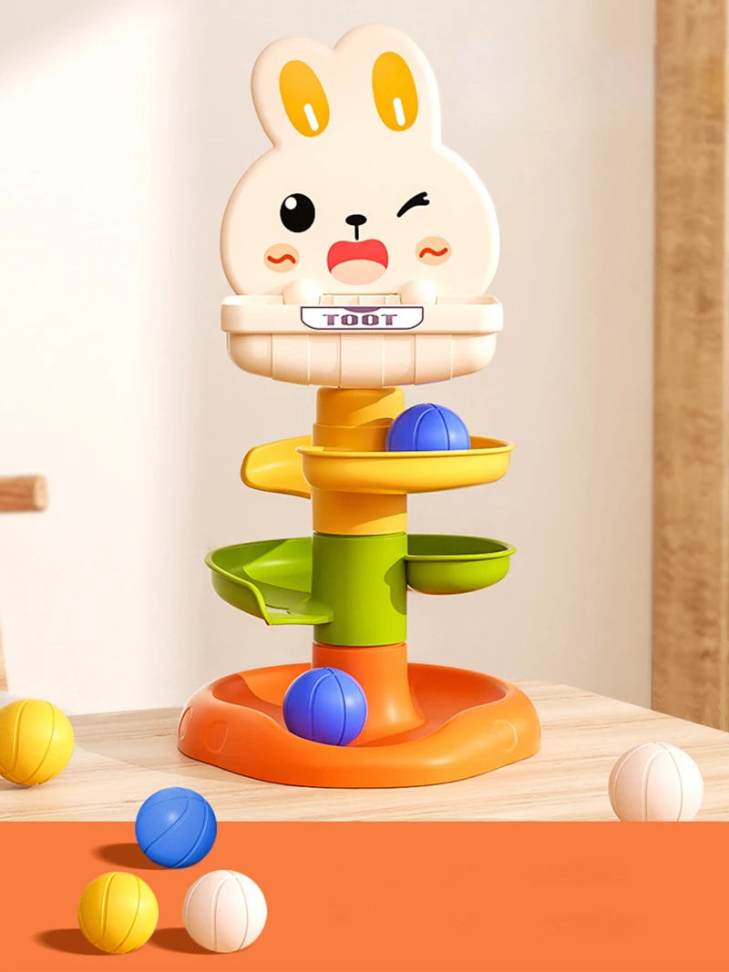 DIY Building Blocks Slide Ball Drop Toys for Toddler 1-3 Y Montessori Stacking Tower Toy Baby Development Games Educational Toys