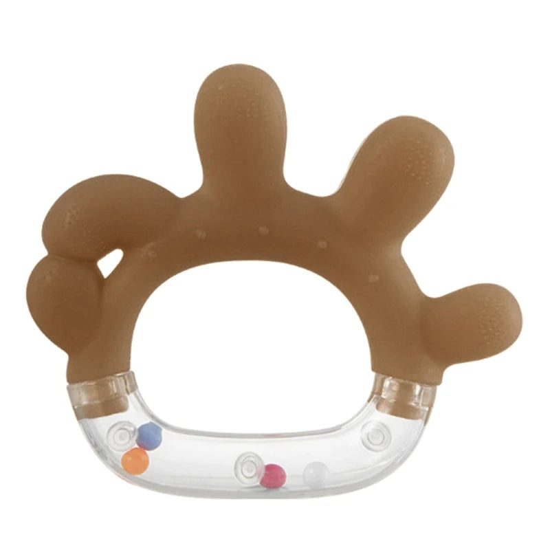 Silicone Baby Teether BPA Free Liquid Silicone Baby Chewing Toys Cartoon Shape Newborn Rodent Handhold Molar Teether Baby Stuff