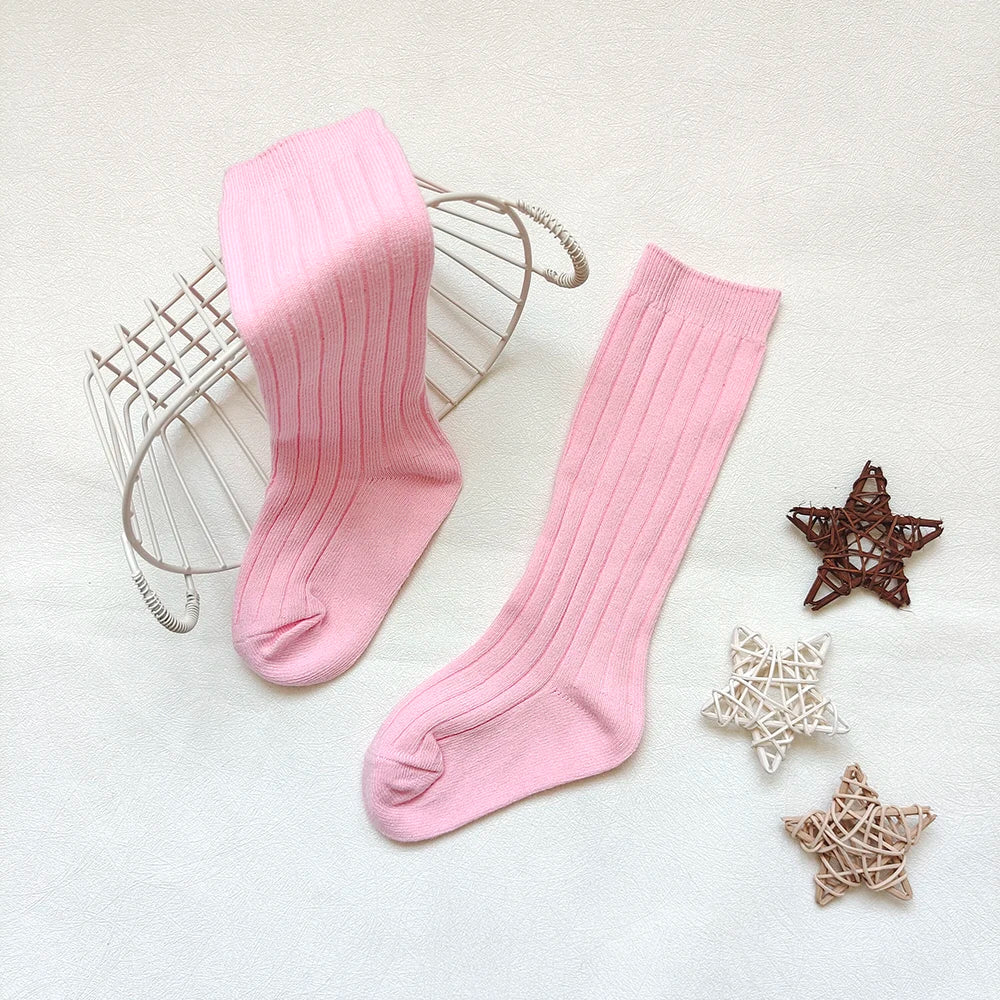 New Children's Sock Stripe Boys And Girls Knee High Socks Cotton Breathable Baby Long Tube Socken Kids School Uniform Socks 0-7Y