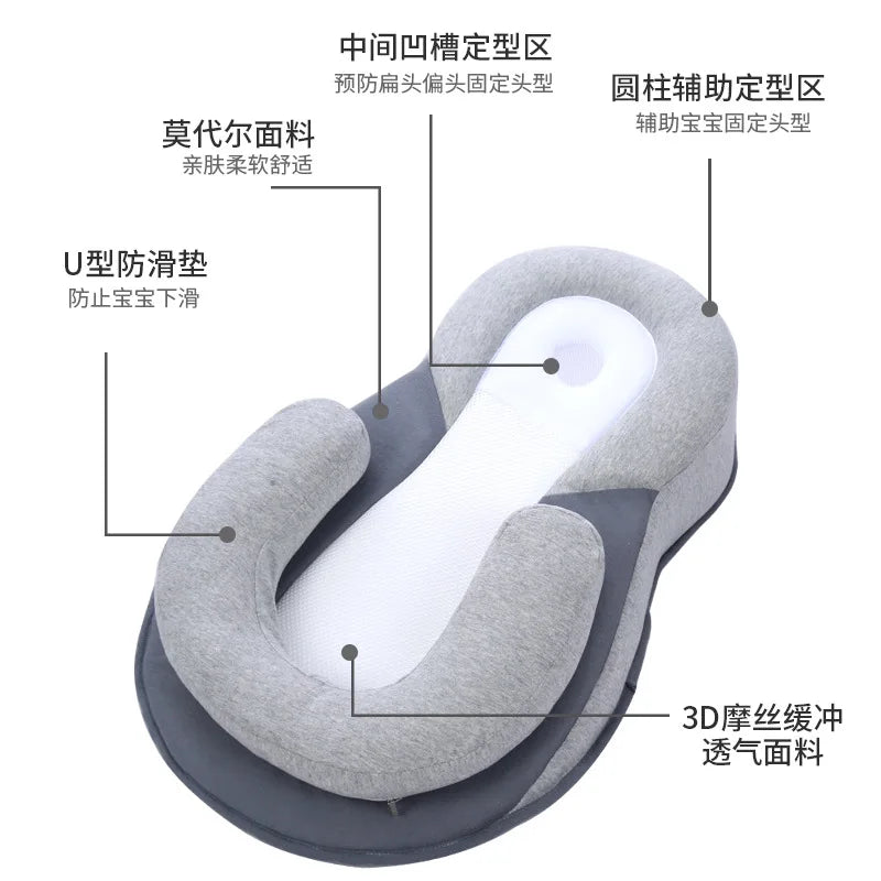 Anti-overflow choking pillow newborn pillow baby breastfeeding talisman breastfeeding pillow lying feed baby anti-spit ramp pads