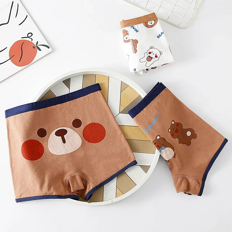 HoneyCherry Boy Cotton Underwear Boxer Boys' Cotton Mid-waist Baby Boxer Shorts Cotton Panties Boys Underwear