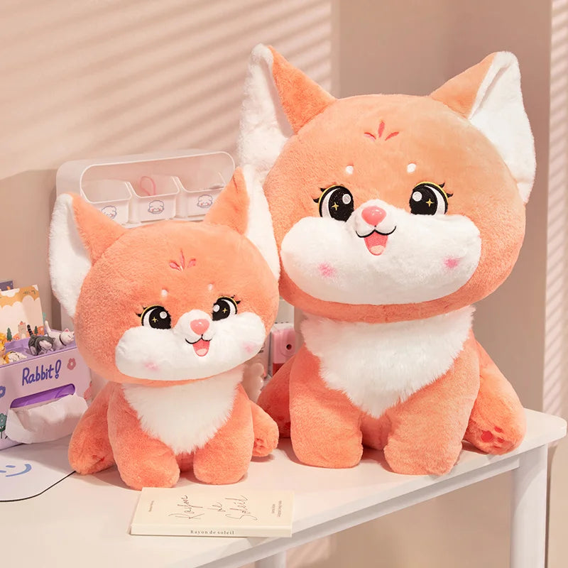 Cute Long-Tail Fox Doll Stuffed Animal Plush Toy Huggable Soft Cartoon Fox Gift Perfect Christmas Present