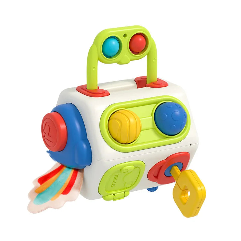 Montessori Busy Board Cube Sensory Baby Educational Cube Children's Interesting Polyhedron Basic Skills Activity Toys