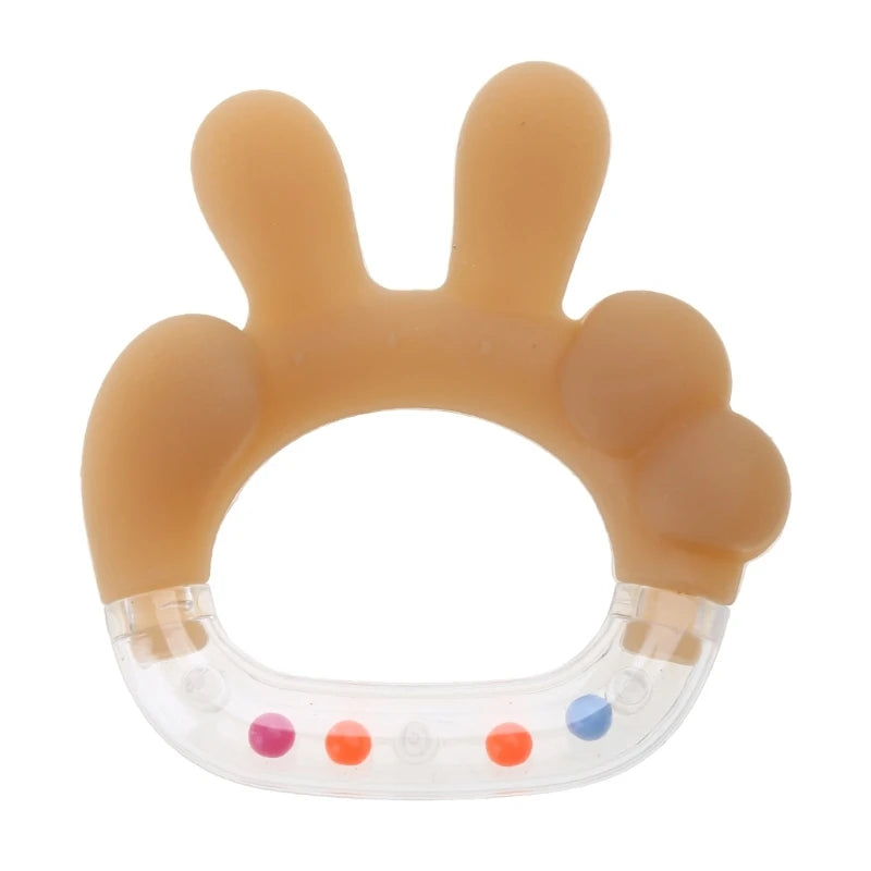 Silicone Baby Teether BPA Free Liquid Silicone Baby Chewing Toys Cartoon Shape Newborn Rodent Handhold Molar Teether Baby Stuff