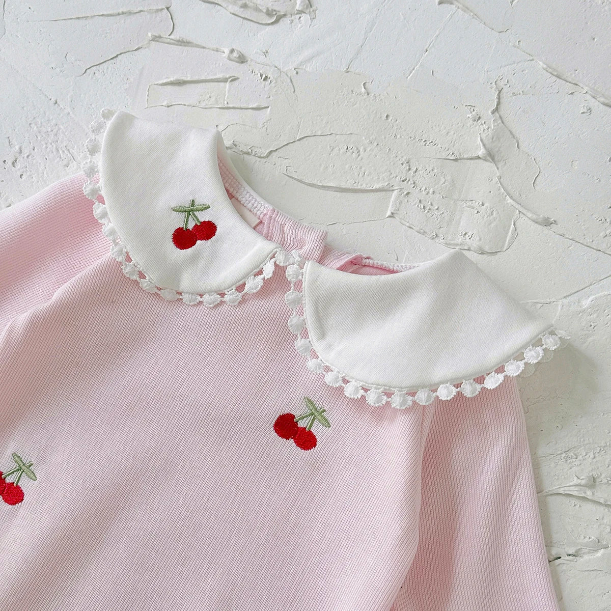 2025 Autumn New Children's Clothing Long Sleeved Jumpsuit Cherry Print Jumpsuit,Toddler Bodysuit Kids Clothing 0-18 Months