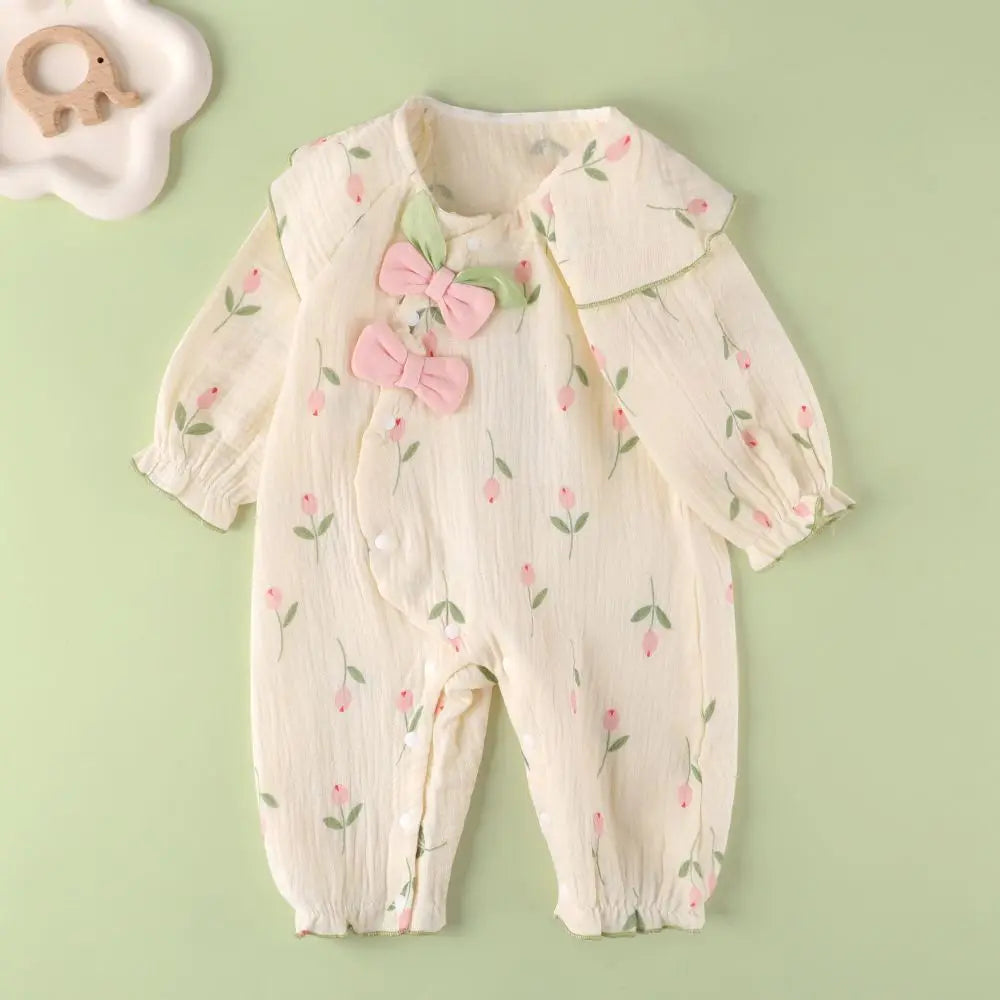 Autumn Baby Clothes Infant Cute Long-sleeved Jumpsuit Girls Summer Cute Jumpsuit for Going Out Trendy Pure Cotton Jumpsuit