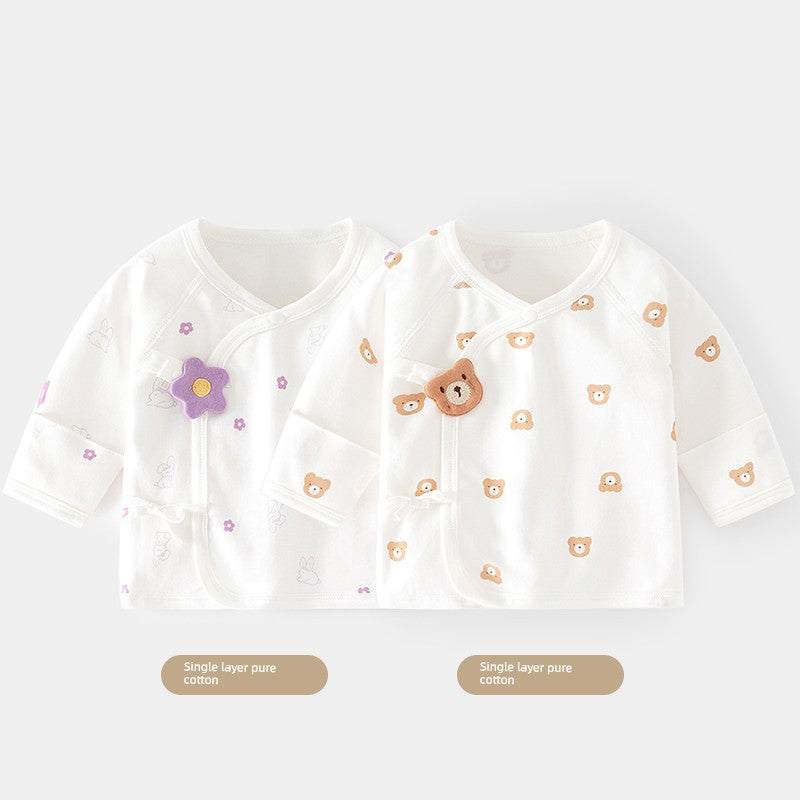2 Pieces Newborn Pure Cotton Boneless Gown Winter Coat