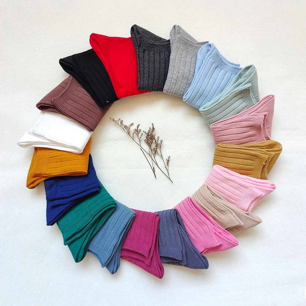 New Children's Sock Stripe Boys And Girls Knee High Socks Cotton Breathable Baby Long Tube Socken Kids School Uniform Socks 0-7Y
