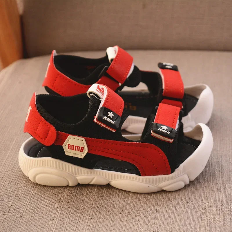 Summer new children barefoot sandals  boy soft bottom beach shoes anti-kick protection head toddler functional sandals