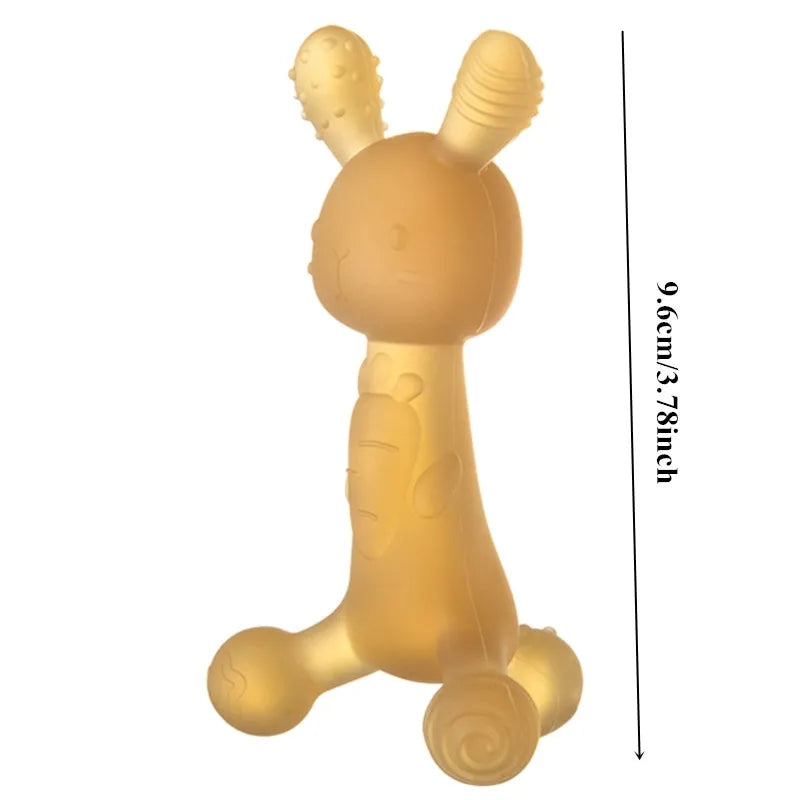 Silicone Baby Teether BPA Free Liquid Silicone Baby Chewing Toys Cartoon Shape Newborn Rodent Handhold Molar Teether Baby Stuff