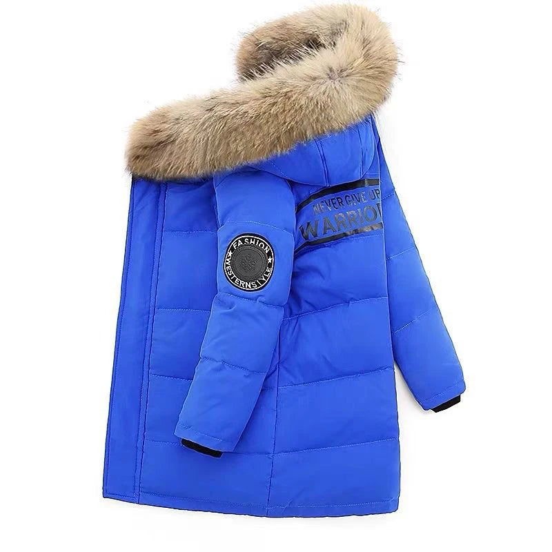 5 6 7 8 9 10 11 12 Years Boys Jacket Winter Thicken Keep Warm Kids Jacket Fashion Zipper Hooded Boys Coat Teenagers Kids Clothes