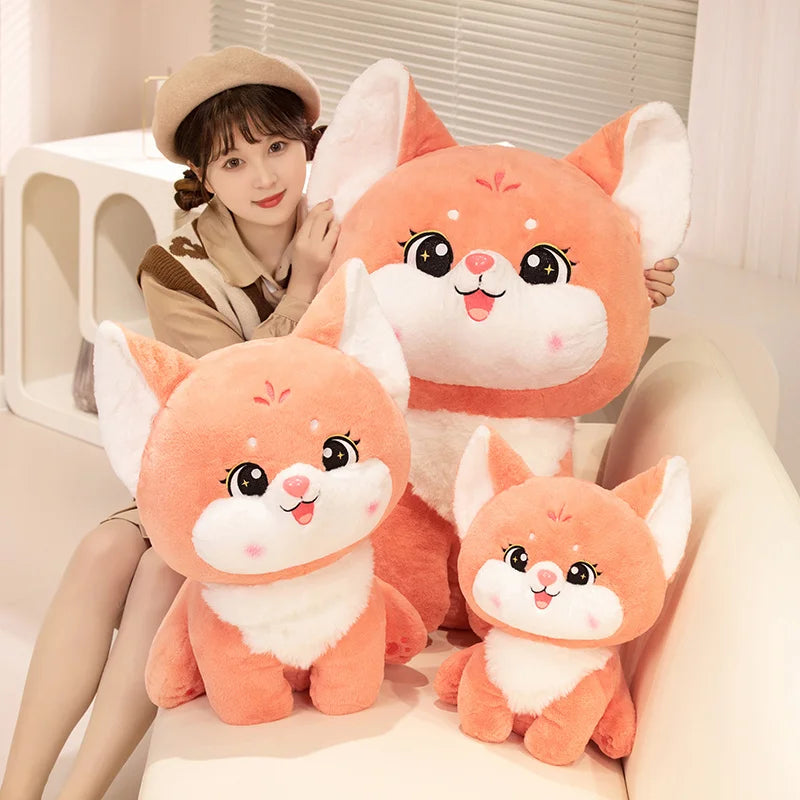 Cute Long-Tail Fox Doll Stuffed Animal Plush Toy Huggable Soft Cartoon Fox Gift Perfect Christmas Present