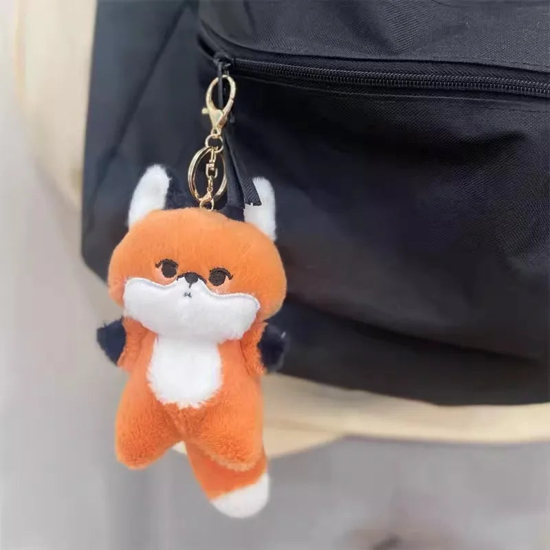 Lovely Orange Fox Cool Animal Handsome Hug Doll Small Pendant Soft Plush Toy Girl Boy Birthday Christmas Gift 1pc