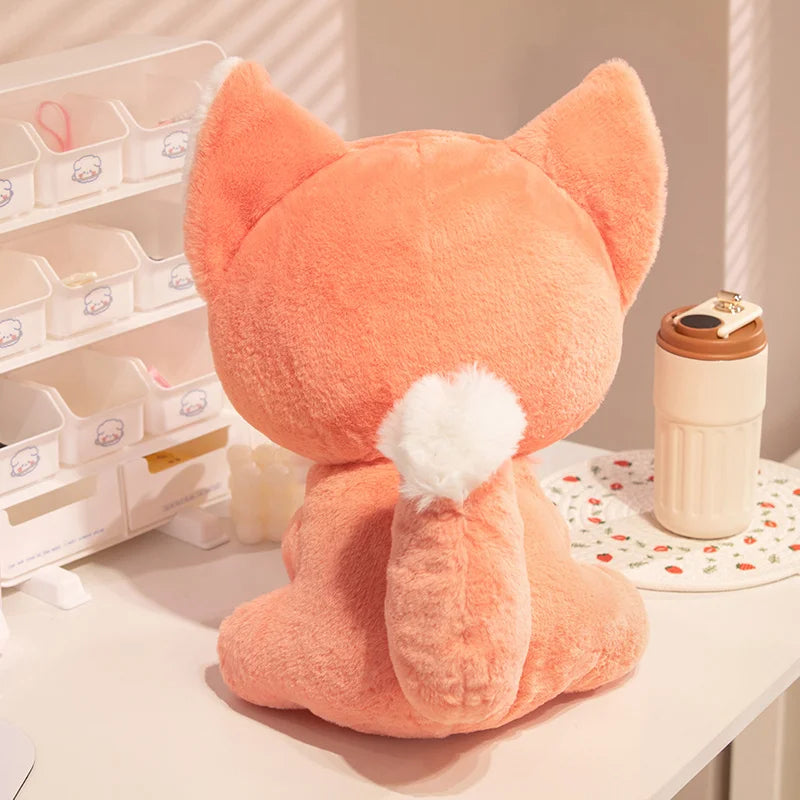 Cute Long-Tail Fox Doll Stuffed Animal Plush Toy Huggable Soft Cartoon Fox Gift Perfect Christmas Present