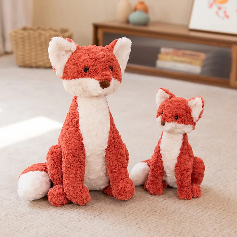 28/40 Soft Sit Fox Plush Toy Stuffed Red Foxes Baby Girl Cuddly Plushie for Kids Birthday gift Xmas Present for Her Boy