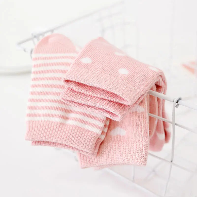5Pairs Baby Socks Cotton Spring Autumn Cartoon Animal Children's Sock Girls Cute Newborn Boy Toddler Kids Socks 0-6 Years