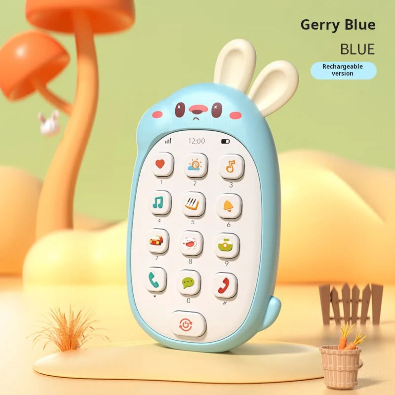 Baby Teether Simulation Mobile Phone 0-1 Year Old Children Music Phone Toy Early Education Educational Story Machine