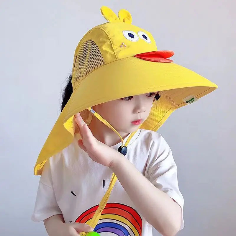 Children's Sunscreen Hat Baby Sun Hat Beach Hat UV Protection Summer Thin Breathable Large Brim Fisherman Hat