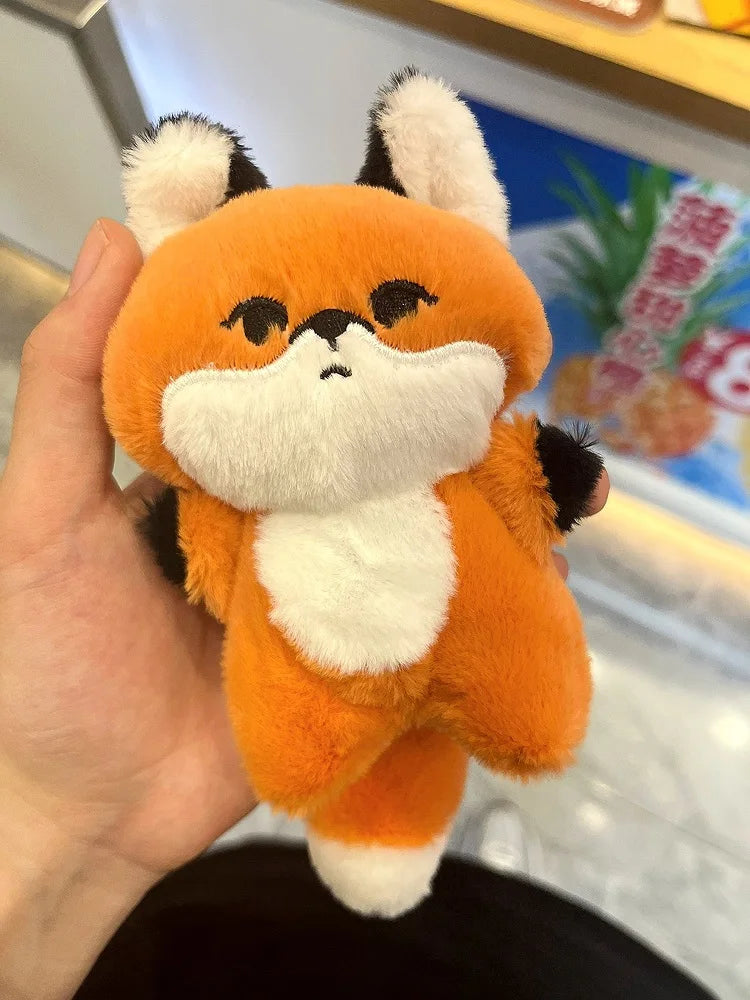 Lovely Orange Fox Cool Animal Handsome Hug Doll Small Pendant Soft Plush Toy Girl Boy Birthday Christmas Gift 1pc