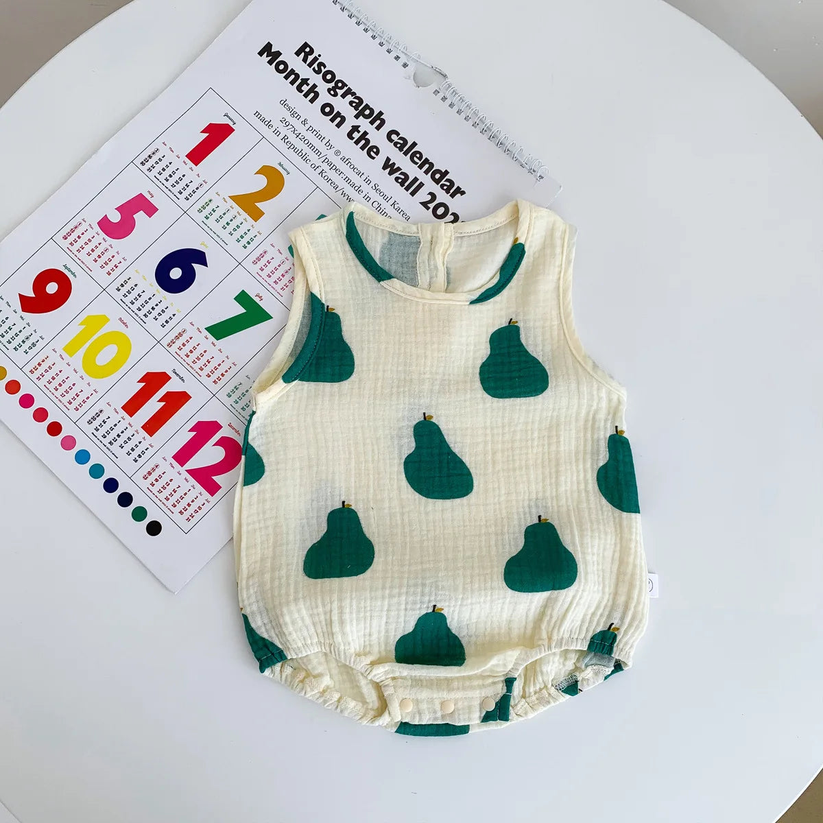 2025 New In Summer Infant Newborn Baby Girls Boys Wrinkle Cloth Cotton Outfits Kids Casual Jumpsuits Toddler Bodysuits