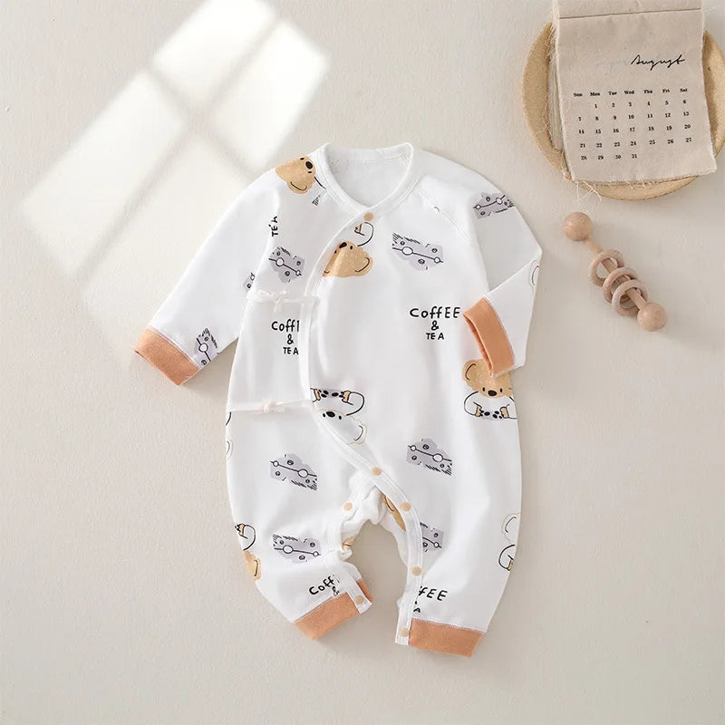 Baby Romper Cotton Spring Autumn Fresh Print Soft Newborn Infant Jumpsuit Casual Clothes for Bodysuits Sleepsuits