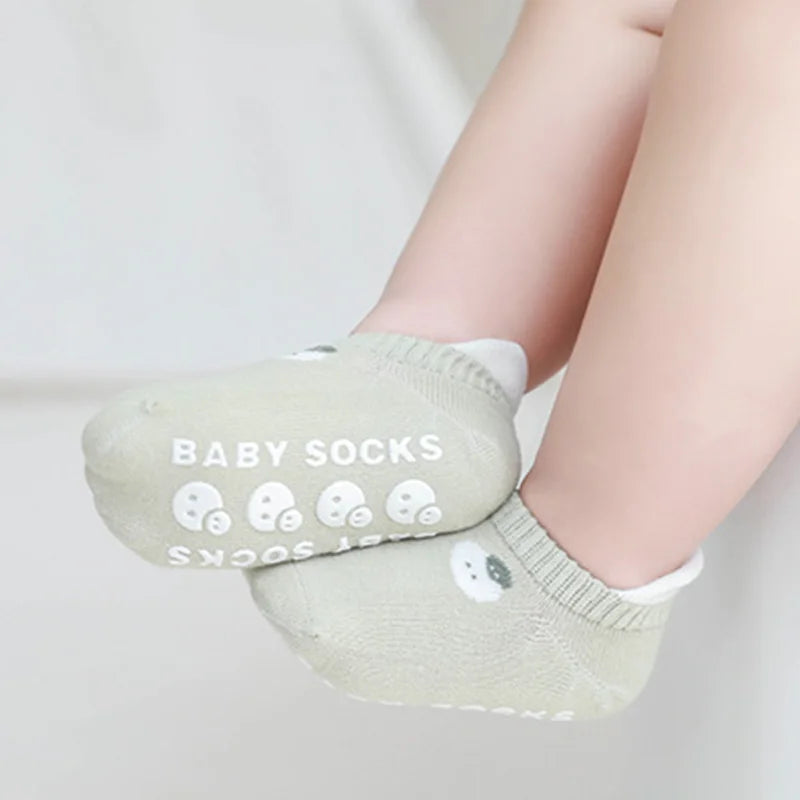3 Pairs/Set Baby Floor Socks Summer Thin Style Newborn Baby Socks Cute Cartoon Boneless Loose Cuff Children's Short Boat Socks