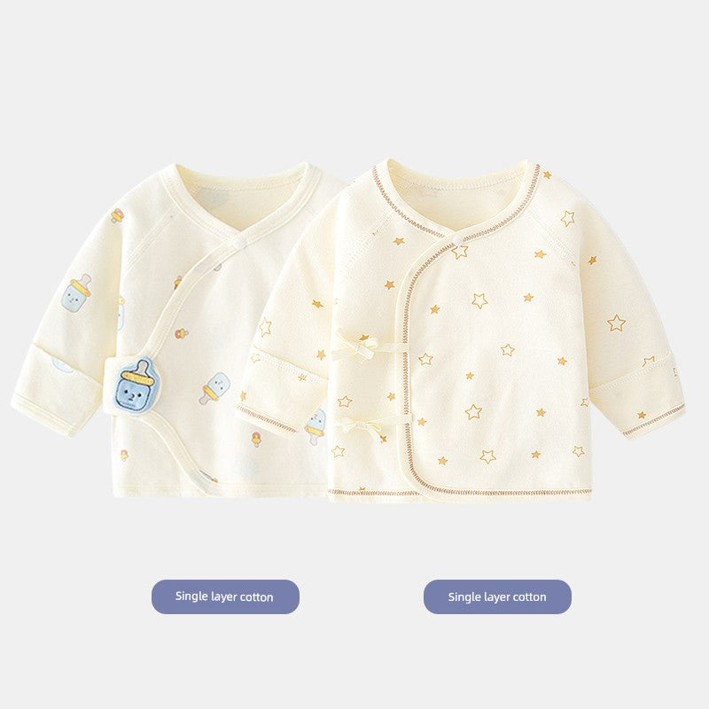 2 Pieces Newborn Pure Cotton Boneless Gown Winter Coat