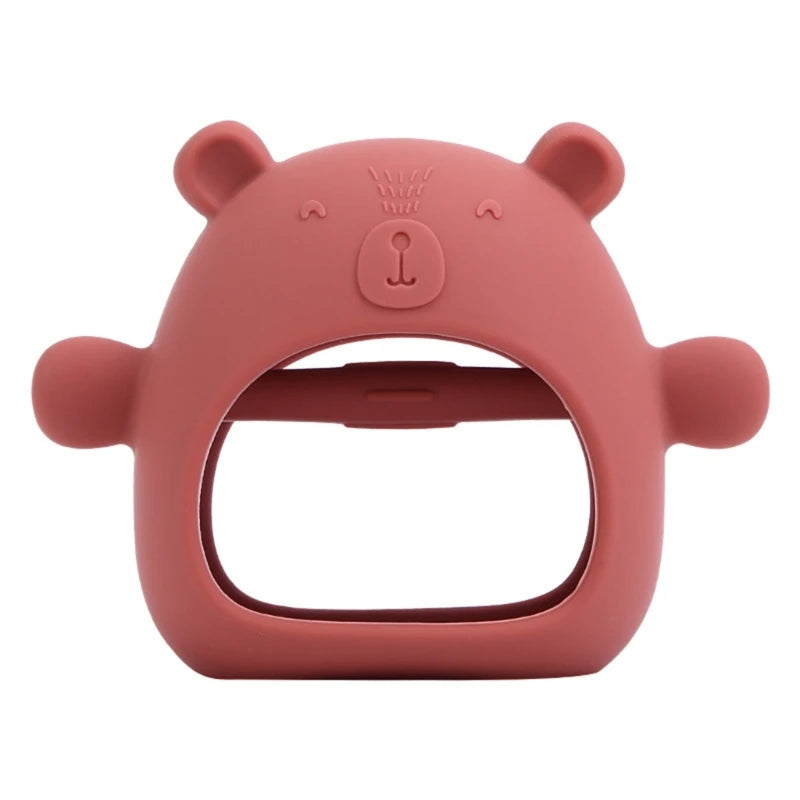 Silicone Baby Teether BPA Free Liquid Silicone Baby Chewing Toys Cartoon Shape Newborn Rodent Handhold Molar Teether Baby Stuff